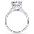 thumbnail image 3 of Edge Jewel 14K White Gold Plated Wedding Anniversary Ring - 2.24 Ct Cushion Cut White Diamond Ring for Women's - 30th Wedding Anniversary Gifts - Luxurious Multi-Stone Engagement Ring for Women's, 3 of 7