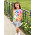 thumbnail image 2 of Lanbubble Girls Graphic T-Shirt Tie Dye Kids Short Sleeve Tee Shirt Tie Front Tops 7-12 Years, 2 of 7
