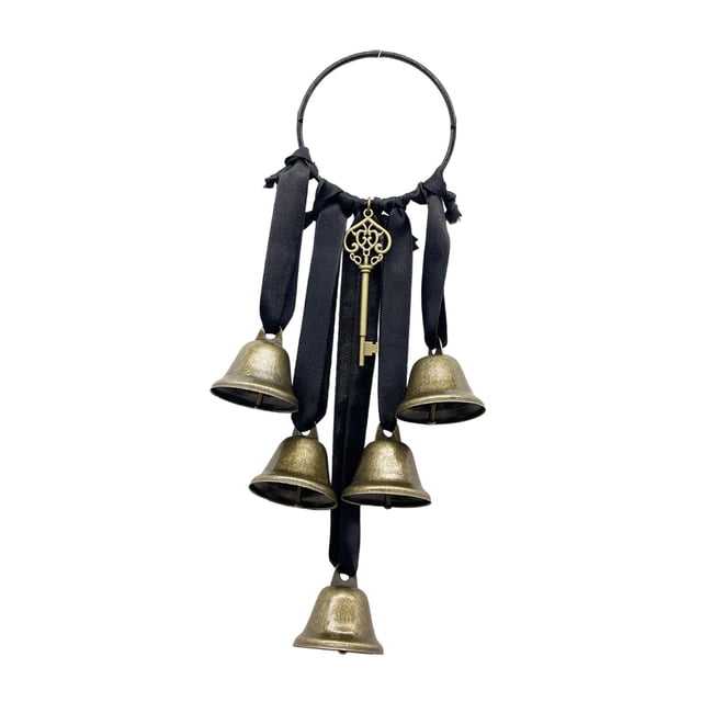 Campana de para perilla de puerta, colgante de campana, suministros de brujería hechos a mano, carillón de viento significativo, colgador de