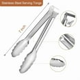 thumbnail image 4 of 12 Pack Serving Tongs Kitchen Tongs, Buffet Tongs, 304 Stainless Steel Food Tong Serving Tong, Small Tongs, Silver 7Inch, 4 of 7