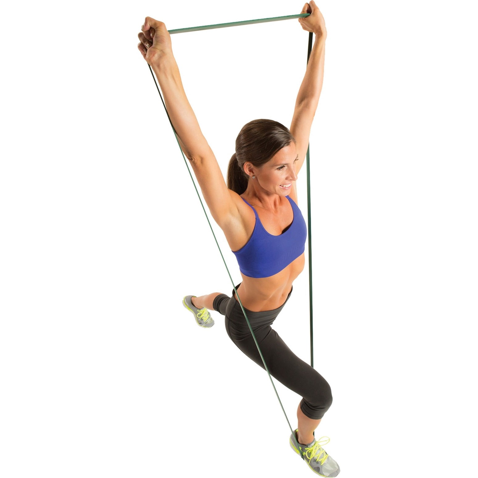 GoFit Wide Super Resistance Bands - Resistance Training Loops - Green 30-50lb