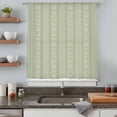 thumbnail image 5 of Sage Green Striped Sheer Curtains 54 Inches Long, Modern Abstract Art Geometric Stripes Light Filering Curtains, Breathable Simi Curtain Privacy Drapes for Kitchen Bathroom Small Window Treatment, 5 of 9