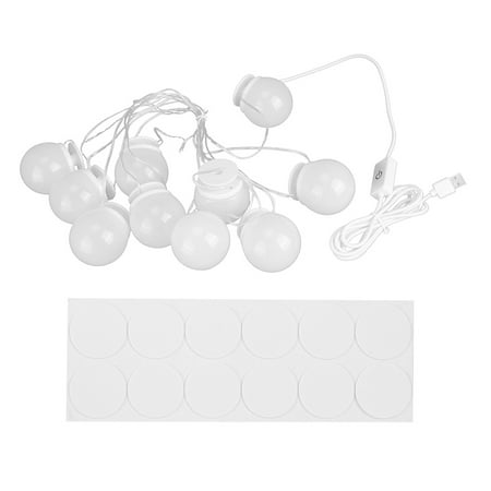 

10-Bulb Wall LED Mirror Fill Light Makeup Bulb Light String for Daily Professional Makeup