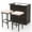 Mix Brown + Beige, variant on Costway 3PCS Patio Rattan Wicker Bar Table Stools Dining Set Cushioned Chairs Garden