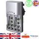 thumbnail image 2 of Cargador de batería recargable de 4 ranuras AA / AAA / 9V Cargador de batería con indicador LED, enchufe de EE. UU. AweSitey EL5160-02B, 2 of 2
