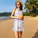 thumbnail image 3 of Balery Vintage Rose Vestidos de verano para mujer con estampado: vestido holgado sin mangas, vestido playero informal y cómodo para días calurosos., 3 of 7