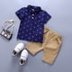 thumbnail image 2 of Ropa para niños polo de niño Amazon explosión ancla estampado niño niño traje coreano de manga corta Abanopi Traje de niño, 2 of 6