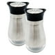 thumbnail image 2 of Par de Saleros Top Choice Acero Inoxidable Plateado con Base de Cristal Rellenable, 2 of 5
