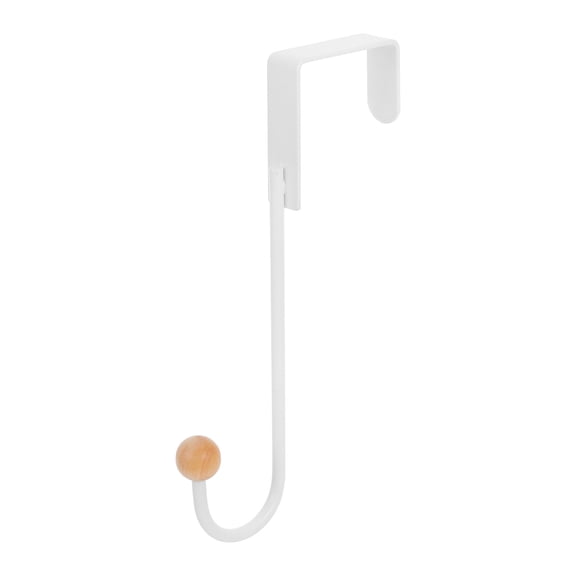 FENGGUIQU Single Over Door Hook White for Bathroom Towels Hats and Keys