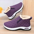 thumbnail image 4 of Viluyesy Womens Winter Booties, Warm Faux Fur Lined Slip On Soft Thick Sole Casual Comfortable Outdoor Snow Shoes Purple US6, 4 of 7