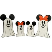 Cute Ghost Desktop Ornament Wooden Cartoon Halloween Props Decoration For Home Living Room Bedroom