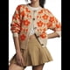 thumbnail image 1 of Cárdigan Floral para Mujer, Cárdigan con Botones y Estampado Floral, Suéter de Punto para Otoño. Albaricoque S, 1 of 9