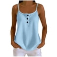 thumbnail image 2 of Hauaitttt Knit Adjustable Camisole with Button Details for – Stretchy Tank Top Without Sleeves and Seaming Sports Top Women, 2 of 4