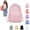 Pink, variant on Solid Color School Backpack for Teen Girls & Women, Lightweight Water Resistant Laptop Bookbag, Casual Multi Pocket Daypack for Middle School, College, Daily Commute and Short Travel