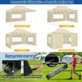 thumbnail image 4 of SANOPY 10x15 Pop Up Canopy Tent Heavy Duty with 4 Sidewalls Tents for Parties Outdoor Canopy Event Tent Wedding with Roller Bag, UV 50+ & Upgraded No Water, Thick Hexagonal Legs, Khaki, 4 of 9