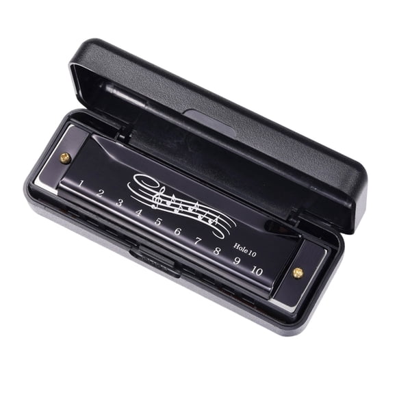 10 Hole 20 Tone Beginner Harmonica, Portable Musical Instrument Toy for Kids Music Enlightenment And Childhood Education, Includes Case