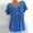 Blue, variant on 2026 Womens Clothing under $5 asdoklhq Plus Size Tops for Women ,Plus Size Short Sleeves V-Neck PrintBlouse Pullover Tops Shirt