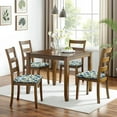 thumbnail image 6 of Blue Pioneer Flower Seat Covers for Dining Room Chairs Set Of 4,Stretch Printed Washable Chair Seat Cover with Elastic Ties and Button,Removable Waterproof Couch Cushion Covers, 6 of 6