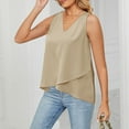 thumbnail image 5 of Heisall Women's V Neck Sleeveless Tops Casual Button Down Polyester Blouse Summer Spring Fall Winter All Season Loose Fit Tops, 5 of 9