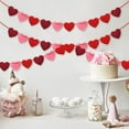 thumbnail image 4 of 3pcs Felt Hearts Garland Banner for Valentines Day Decor Galentines Day Decorations, Pre-Strung Heart Garland for Birthday Parties, Weddings, Wall Decor for Home, 4 of 6