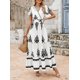thumbnail image 5 of Vestido largo PRETTYGARDEN para mujer, verano 2025, cuello en V, estampado floral, 5 of 8