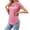 Hot Pink-2, variant on Womens Summer Blouses Solid Color Shirt Short Sleeve Summer T-Shirts Trendy Blouse Trendy Work Clothes