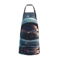 thumbnail image 2 of Honeii Astronaut Helmet Reflections Print Waterproof Apron, Adjustable Kitchen Apron with Pockets,for Gardening, Dishwashing, Meat Processing, Car Washing, and Pet Grooming, 2 of 8