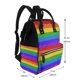 thumbnail image 2 of Disketp Colorful Glitter Rainbow Mochila de Pañales de Gran Capacidad con Múltiples Bolsillos, Mochila de Viaje Multifuncional para Bebé, Unisex, Moderna y Resistente, 2 of 6