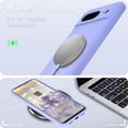 thumbnail image 4 of KOMI for Google Pixel 8 Case, Silicone Phone Case with 2 Screen Protector, Soft Anti-Scratch Microfiber Lining, Full Body Shockproof Slim Cover Support Wireless Charging, Lavender Purple, 4 of 5
