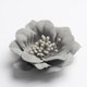 thumbnail image 3 of 10 apliques de camelias para decorar accesorios para el cabello y ropa (DIY). Gris, 3 of 9