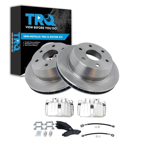 TRQ Brake Pad & Rotor Kit Semi-Metallic Fits 02-06 Cadillac 00-06 Chevrolet GMC