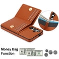 thumbnail image 2 of Allytechgroup Wallet Case Cover for Samsung Galaxy S24 FE, with Ring Holder Cards Slots Premium PU Leather TPU Back Cover Shockproof RFID Blocking Phone Case for Samsung Galaxy S24 FE, Brown, 2 of 7