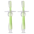 thumbnail image 1 of Infant Toddler Toothbrush, 2 Pcs Toddler Training Teeth Brushes green, 1 of 4