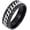 Black Silver, variant on Unisex 8mm Stainless Steel Personality Cool Beer Bottle Opener Chain Rotatable Fidget Ring Biker Anxiety Band Gear Wheel Edge