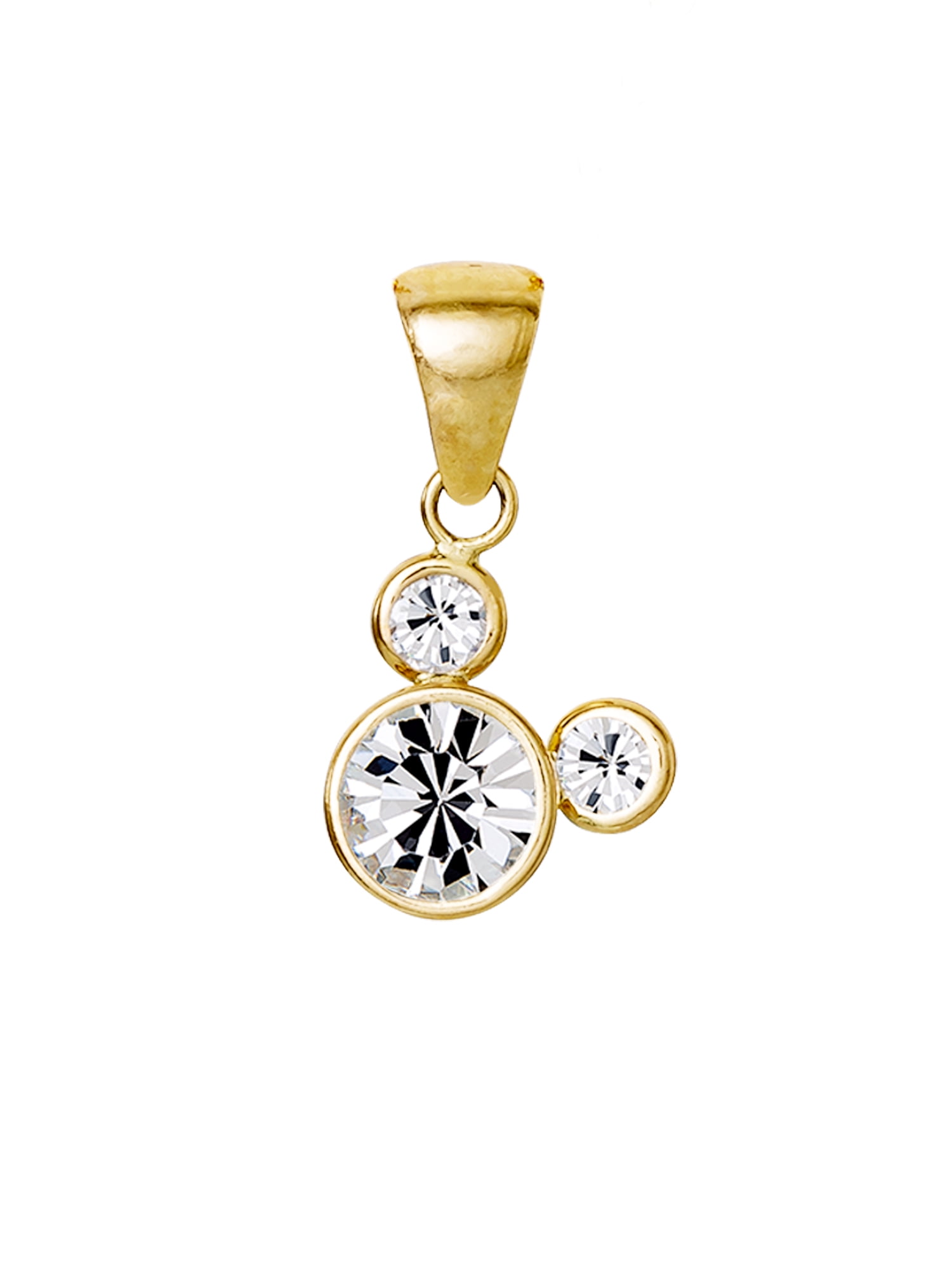 2" Real 10K Solide Or Jaune Dauphin CZ Charme Pendentif 