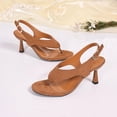 thumbnail image 6 of Womens Heels Women's Fashionable And Casual Solid Color Pointed Toe Heels Versatile High Heels Shoes Brown 40, 6 of 9