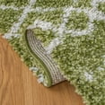 thumbnail image 5 of SAFAVIEH Arizona Teagan Geometric Shag Area Rug, Green/Ivory, 6'7" x 9'2", 5 of 11
