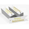 thumbnail image 2 of Inkdotpot Real Gold Foil Happy Retirement Tags Favor Hang Paper Tags 50 Pieces, 2 of 6