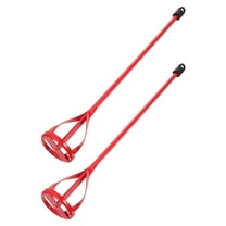 Soimiss Cement Mixing Rod Paint Stirrer Red High Carbon Steel 2Pcs for DIY Projects