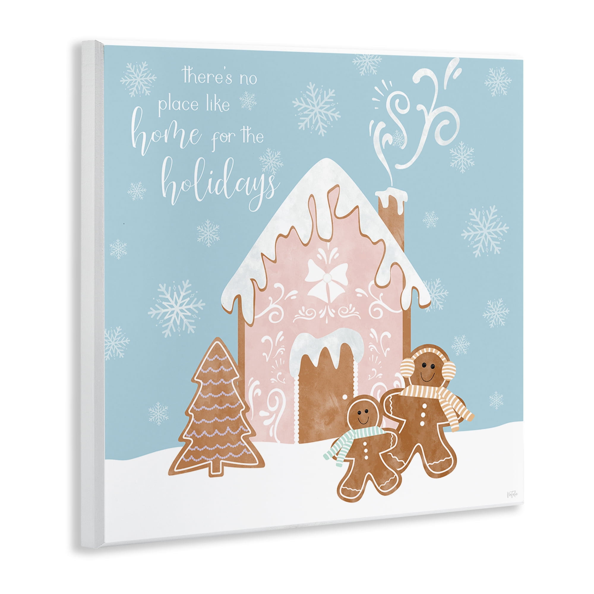 Stupell Industries Holiday Gingerbread Family Holiday Painting Unframed Art Prints Wall Art, 12 x 12