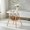 White+Wood, variant on Demi Bonn 31" Round Dining Table with Walnut Solid Wood Legs, MDF Vacuum-Formed Top & Hanging Woven Storage Basket, Modern Coffee Table for 2–4 People, Black
