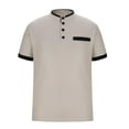thumbnail image 3 of Wancir Henley Shirts for Men Short Sleeve Button T Shirt Slim Fit Casual Dress Shirts Classic Tees with Front Pocket, 3 of 5
