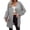 Gray, variant on Idoravan Cardigans for Women Spring Fashion Women Solid Loose Long Sleeve Cardigan Autumn Coat Blouse