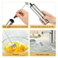 thumbnail image 3 of Meottam Handheld Milk Frother, USB Rechargeable Electric Milk Frother, 3 Speed Adjustable, with 2 Stainless Steel Whisks for Latte, Cappuccino, Hot Chocolate, Egg (Silver), 3 of 6