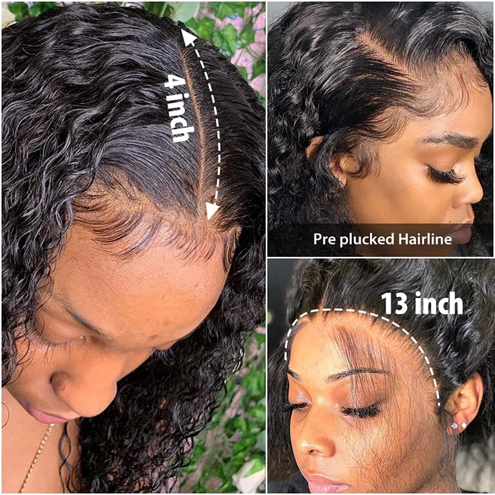 Zenghuiiii Lace Front Wig Transparent Frontal Glueless Human Hair With Baby Pre Plucked Hairline Density Brazilian Wigs For Black Women Lace Front Wig Long