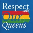 thumbnail image 5 of Wild Bobby Respect Our Queens Black Pride Womenâ€™s Standard V-Neck Tee, Royal, Medium, 5 of 5