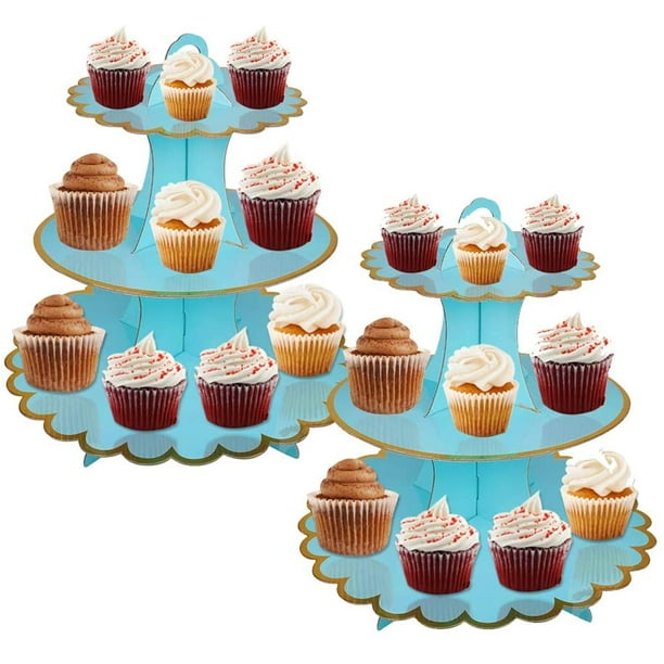 3 Tier Cupcake Stand Holder Cupcake Tower,sea animals and fish,3 Tier  Serving Tray for Party Cake Dessert Tray