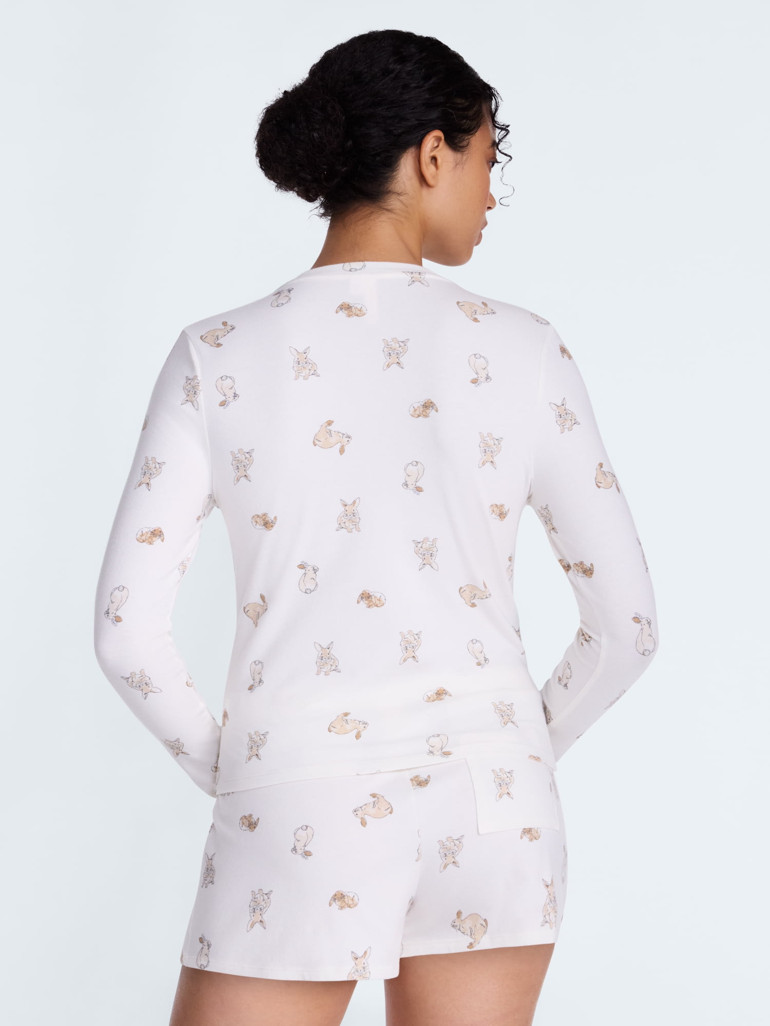Joyspun Women’s Henley Sleep Top, Sizes S-3X