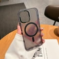 thumbnail image 5 of for iPhone 16 Case Magnetic Phone Case Compatible with MagSafe, Soft TPU Bumper Hard Translucent Matte Back Slim Fit Grip Shockproof Protective Cover for Men Women Girls,Black, 5 of 9