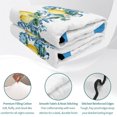 thumbnail image 4 of Twin XL Quilt Set 68''x98'', Summer Lemon Lightweight Bedspread Coverlet Set with 2 Pillow Shams, Pastoral Tropical Fruit Botanical Striped Breathable All Season Quilt Bedding for Dorm/Guest Room, 4 of 9